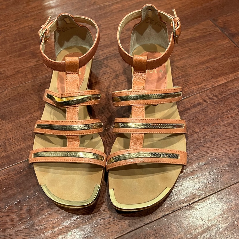 Isola pink and gold sandals